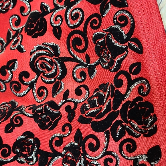 Knitwork Black & Red dress, sz 14 NWT - Picture 2 of 4